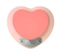Besttoolifes Balance de cuisine LCD en forme de cœur rose Capacité 5 kg Précision précise Affichage facile à lire Design compact Fonction tare