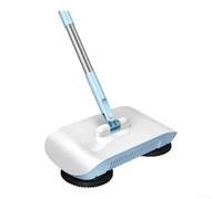 Besttoolifes Balayeuse manuelle pour sols - Nettoyeur de sol robotique manuel multifonction avec balai et serpillère, design compact et léger pour la maison (A)