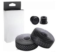 Besttoolifes Bande de guidon double couche en polyuréthane antidérapant, absorbant les chocs, résistante à la transpiration pour vélo de route et VTT (blanc)