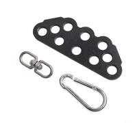 Besttoolifes Barre de traction vers le bas pour machine de gym à domicile - Barre d'épandage en acier multi-grip compatible avec systèmes simple/double/multi-poulies, 15,3 x 5,6 cm, noir