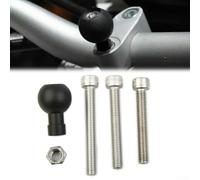Besttoolifes Base de montage de guidon de moto avec boule de 2,5 cm et boulon fileté M8 pour adaptateur de serrage de guidon en alliage d'aluminium compatible RAM-B-367U