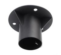 Besttoolifes Base de poteau de clôture à maillons en acier, bride de sol ronde robuste avec boulons d'extension et vis latérales, pour lampe de boîte aux lettres et poteaux cylindriques en acier (78