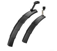 Besttoolifes Bavette garde-boue en caoutchouc souple pour VTT, garde-boue de vélo par temps pluvieux, garde-boue pliable pour les déplacements, garde-boue de vélo réglable avec feu arrière (noir)