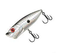Besttoolifes Big Popper Topwater Leurre de pêche 7 cm 12 g avec action de nage réaliste et yeux 3D, Wobbler Top Water Popper Appât pour eau salée et eau douce (pour A2# dos noir à pois noirs)