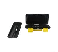 Besttoolifes Boîte à outils en plastique à deux couches de 25,4 cm, boîte de rangement compacte multi-usages avec grande capacité, loquets sécurisés, poignée renforcée, charnières métalliques, noir