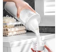 Besttoolifes Boîte de rangement en plastique transparent pour lessive et buanderie - 1 800 ml - Rond - Avec couvercle