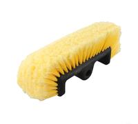 Besttoolifes Brosse de lavage de voiture à poils doux de 25,4 cm - Tête de brosse en nylon jaune pour véhicule, camping-car, camion, bateau - Nettoyage extérieur avec filetage ACME