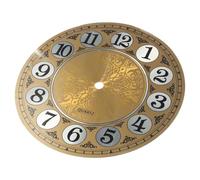 Besttoolifes Cadran d'horloge vintage en aluminium de 180 mm, pièce de rechange avec chiffres arabes pour projets d'horloge murale à faire soi-même Doré