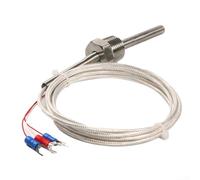Besttoolifes Capteur de température étanche pour RTD PT100 - Sonde thermistance Jaybva pour thermostat PID, 3 fils en acier inoxydable NPT 1,27 cm avec fils isolés et fils blindés