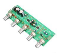Besttoolifes Carte de contrôle de tonalité préamplificateur audio avec basses, médiums et aigus, contrôle du volume pour projets électroniques de bricolage, circuit imprimé AC 12 V-15 V