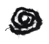 Besttoolifes Châle en plumes d'autruche de 2 mètres de long - Écharpe avec bordure en plumes pour robe, chemise, décorations artisanales et accessoires - Boa en plumes d'autruche pour femme (noir)