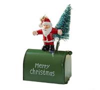 Besttoolifes Charmantes décorations miniatures pour boîte aux lettres pour arbres, décoration parfaite pour Père Noël, bonhomme de neige et cerf (vieil homme)