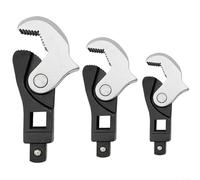 Besttoolifes Clé à pied de biche réglable 6,35 mm, 9,5 mm, 1,27 cm - Mâchoires auto-réglables à ressort avec poignée dentelée, construction en acier au chrome vanadium