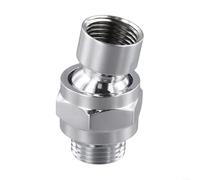 Besttoolifes Connecteur de douche G1/2 à rotule en laiton massif - Adaptateur pivotant à 23 degrés - Angle réglable - Convient aux pommeaux de douche fixes, à main et à effet pluie (argenté)