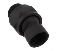 Besttoolifes Connecteur de douche G1/2 à rotule en laiton massif - Adaptateur pivotant à 23 degrés - Angle réglable - Convient aux pommeaux de douche fixes, à main et à effet pluie (noir)