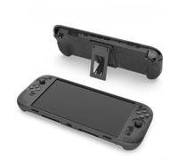 Besttoolifes Coque de protection en silicone pour Switch 2 avec support antidérapant - Protection complète pour console - Noir - Accessoire pour jeux vidéo