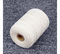 Besttoolifes Cordon torsadé en coton naturel 1 mm-3 mm pour loisirs créatifs, macramé - Beige 2 mm x 200 m - Pour la fabrication de bijoux, décoration de mariage bohème (3 mm)