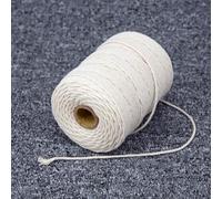 Besttoolifes Cordon torsadé en coton naturel 1 mm-3 mm pour loisirs créatifs, macramé - Beige 2 mm x 200 m - Cordon artisanal pour la fabrication de bijoux, décoration de mariage bohème (2 mm)