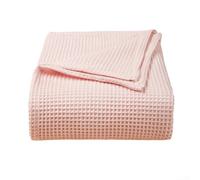 Besttoolifes Couverture en maille de coton douce à motif gaufré légère et respirante - Couverture polyvalente pour bébé - Décoration d'intérieur - 110 x 70 cm (rose clair)