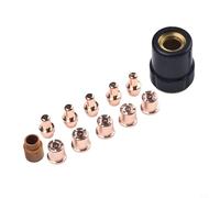 Besttoolifes Cut40 Kit de consommables pour coupe-plasma avec buse de rechange 1,1 mm et électrode et buse avec tourbillon pour bague de protection pour Trafimet pour Versa-Cut 40