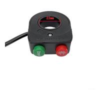 Besttoolifes E-For 2 en 1 Interrupteur de phare avant pour vélo électrique et scooter, bouton de commande de phare avec câble de 150 cm, plastique noir pour interrupteur de lumière de vélo