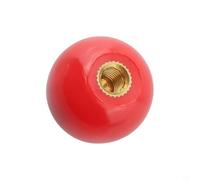 Besttoolifes Écrou à bille avec poignée de machine-outil avec bouton de serrage fileté | Noyau à bille en laiton | pour tour de bois, production de verre pharmaceutique (M6-25rouge)