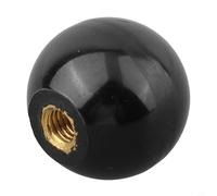 Besttoolifes Écrou à bille avec poignée de machine-outil avec bouton de serrage fileté | Noyau à bille en laiton | pour tour de bois, production de verre pharmaceutique (M5-20noir)