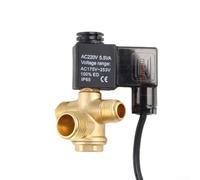 Besttoolifes Électrovanne de compresseur d'air sans huile avec clapet anti-retour, soupape de déchargement silencieuse pour pompe à air et outils pneumatiques, fonte d'aluminium noir/or, plusieurs