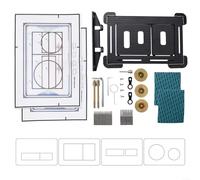 Besttoolifes Ensemble complet de robinet d'évier - Plaque poussoir invisible avec fixation magnétique - Compatible avec Geberit Sigma - Montage encastré pour salle de bain moderne