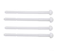 Besttoolifes Ensemble de 4 tiges de chasse compatibles avec les plaques de chasse Twinline, barre de pressage de tige poussoir 135 mm x 7 mm, pièces de rechange pour actionneur de toilettes en ABS