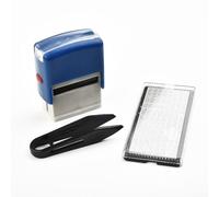 Besttoolifes Ensemble de joints d'encre personnalisés, assortiment de joints de cadran avec tampon monogramme de type mobile, type de tampon en caoutchouc réutilisable, outil de tampon date en