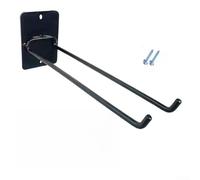 Besttoolifes Étagère à outils de jardin à double broche - Support mural en métal robuste pour pelles, râteaux et balais, rangement extérieur de garage antirouille (version améliorée)