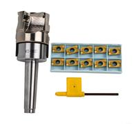 Besttoolifes Face Metalworking Mt2-fmb22-m10 Ensemble de fraises en carbure de tungstène et 10 fraises CNC à mandrin 400R avec inserts de support Apmt1604 pour 50 mm et usinage