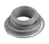 Besttoolifes Fil en acier de 3 mm pour débroussailleuse et débroussailleuse - Gris - 35 m