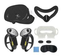 Besttoolifes For Meta For Quest 3 Ensemble de housses de protection en silicone 7 en 1, kit d'accessoires pour casque de réalité virtuelle, coussinet de nez anti-fuite, étui, pièces de rechange,