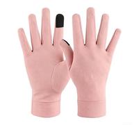 Besttoolifes Gants d'hiver coupe-vent en polyester léger avec couche | Doublure en polaire douce, évacuation de l'humidité, compatible avec écran tactile, poignets élastiques, taille unique