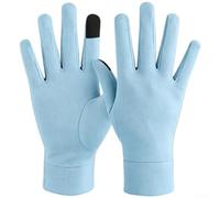 Besttoolifes Gants d'hiver coupe-vent en polyester léger avec couche | Doublure en polaire douce, évacuation de l'humidité, compatible avec écran tactile, poignets élastiques, taille unique