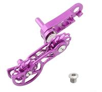 Besttoolifes Guide de chaîne de montagne pour vélos pliants, alliage pour CNC 11T Système de roue double guidage, dispositif anti-chute, tendeur de chaîne étanche (violet)