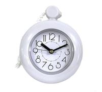 Besttoolifes Horloge murale silencieuse et étanche sans tic-tac pour salle de bain et cuisine, horloge murale à double usage avec cordon en nylon, minuterie décorative de chambre à coucher