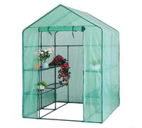 Besttoolifes Housse de protection en PVC pour serre, jardin, plantation, serre sans support, 143 x 143 x 195 cm (vert)