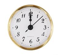 Besttoolifes Insert d'horloge à quartz, 70 mm, mécanisme de mouvement de remplacement avec chiffres arabes pour loisirs créatifs ou remplacement de vieux cadrans d'horloge (A)