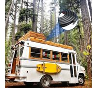 Besttoolifes Inverseur de gouttière en forme de J pour voitures, camping-cars et bateaux - Bande de guidage d'eau de toit TPE, 5 m de long, noir, canal de drainage résistant aux intempéries