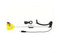 Besttoolifes Jaune, Indicateur de touche LED pour la pêche à la carpe - Support métallique avec lumière clignotante - Compatible avec les alarmes à crochet standard, longueur 23 cm, rouge/jaune/bleu