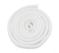 Besttoolifes Joint de corde en fibre de verre pour poêle à bois, cordon d'étanchéité pour cheminée, cheminée, chaudière, joint blanc résistant à la chaleur (2,5 m x 14 mm)
