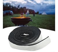 Besttoolifes Joint d'étanchéité en fibre ignifuge pour grille de barbecue, 2,5 cm × 2,5 m, rétention de la chaleur et de la fumée pour barbecues et fours extérieurs