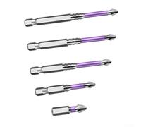 Besttoolifes K5 PH2 Embout de tournevis cruciforme magnétique antidérapant, dureté 62HRC, acier allié, antidérapant, pour perceuse manuelle et électrique (25-50-65-70-90)