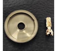 Besttoolifes Kestrel Baitcasting Moulinet de pêche Embrayage Set - Disque cannelé + pignon d'entraînement en cuivre, construction métallique, finition or, pour réparation ou modification de moulinet