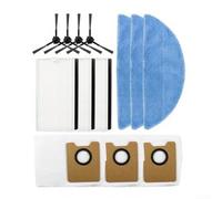 Besttoolifes Kit aspirateur robot 13 pièces pour -ECOVACS & -YEEDI Y1 Pro Plus : 4 brosses latérales, 3 filtres HEPA, 3 serpillères, 3 sacs à poussière
