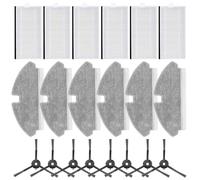 Besttoolifes Kit de pièces de rechange pour aspirateur Mova M1 et Trouver M1, brosses latérales, filtres et chiffons de balai, 4 filtres et 4 chiffons latéraux (B)