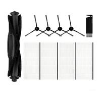 Besttoolifes Kit de pièces de rechange pour aspirateur robot Ultenic D6s, accessoires compatibles avec 4 brosses latérales, 4, 1 brosse rouleau et Clea